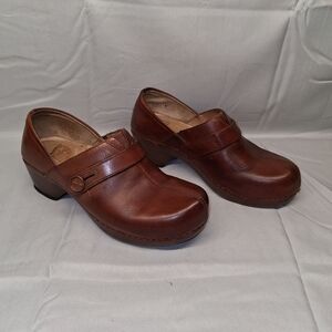 Dansko Brown Leather Clogs